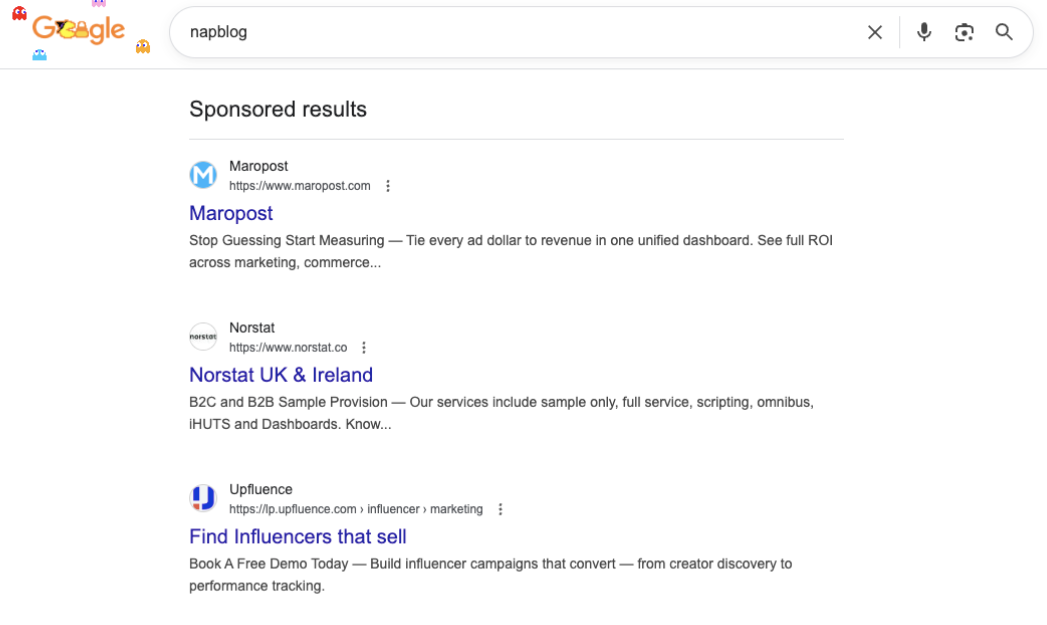Google Ads Napblog Competitors
