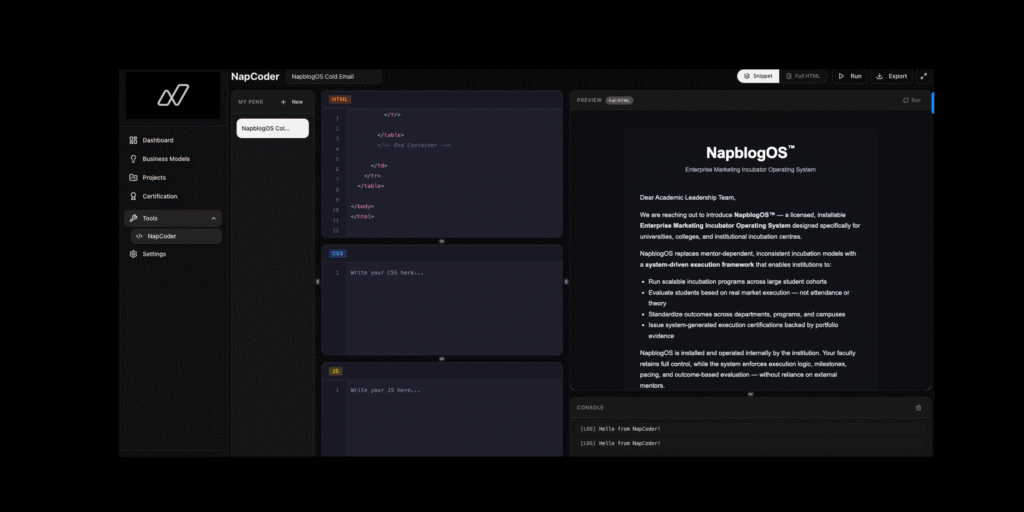NapblogOS™ Feature Spotlight: NapCoder