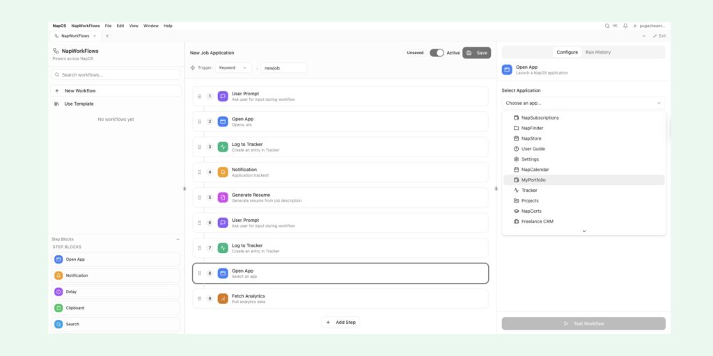 Nap OS - Workflows - Templates