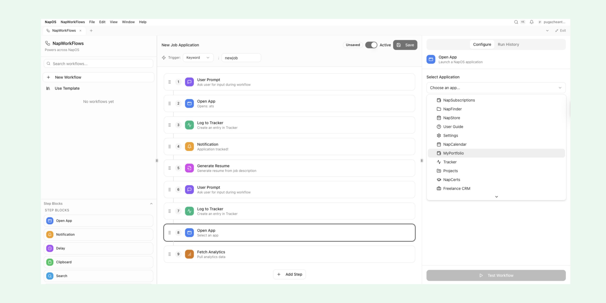 Nap OS - Workflows - Templates