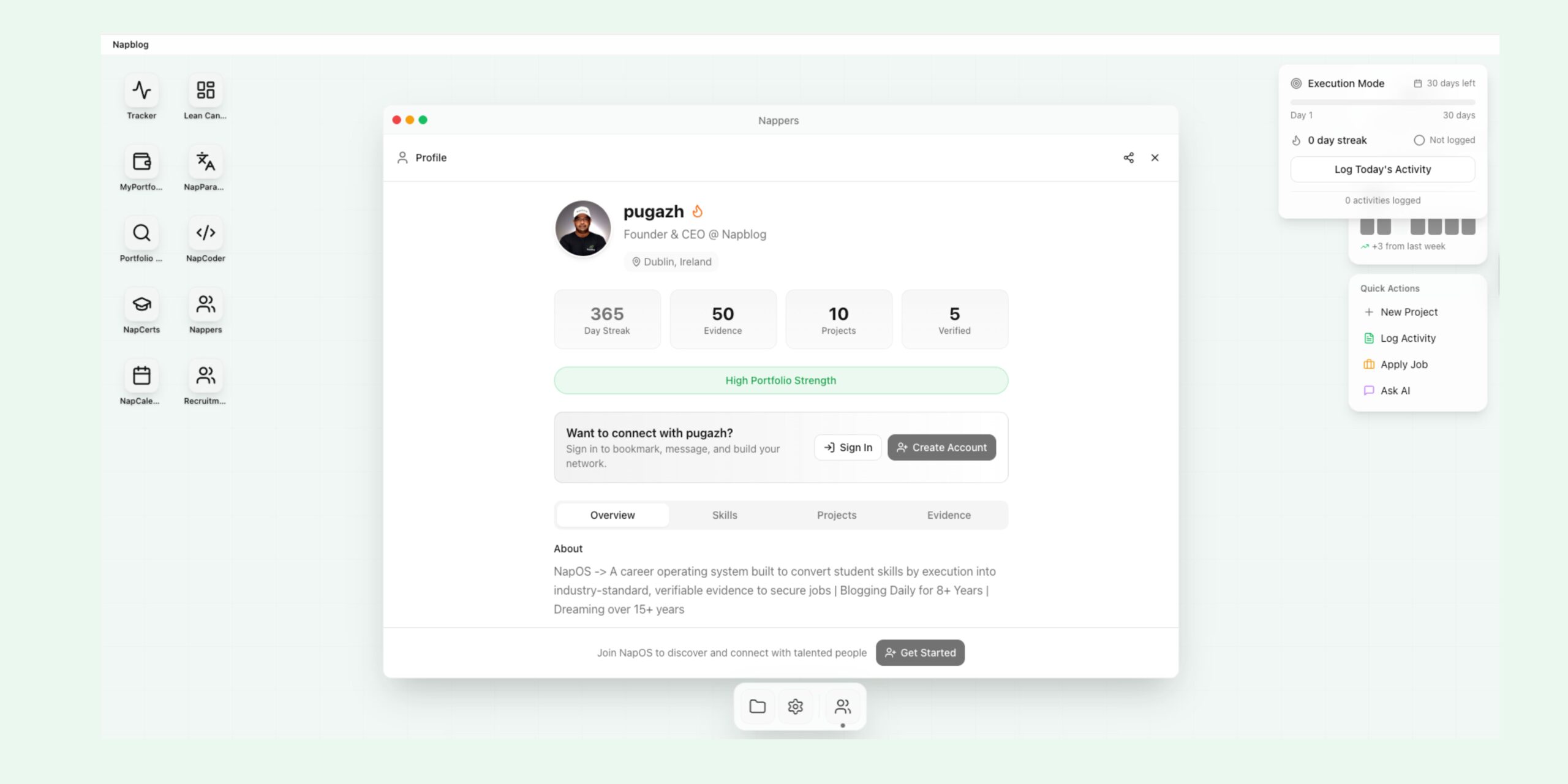 NapOS Public Profile Links - Nap OS Napblog.com