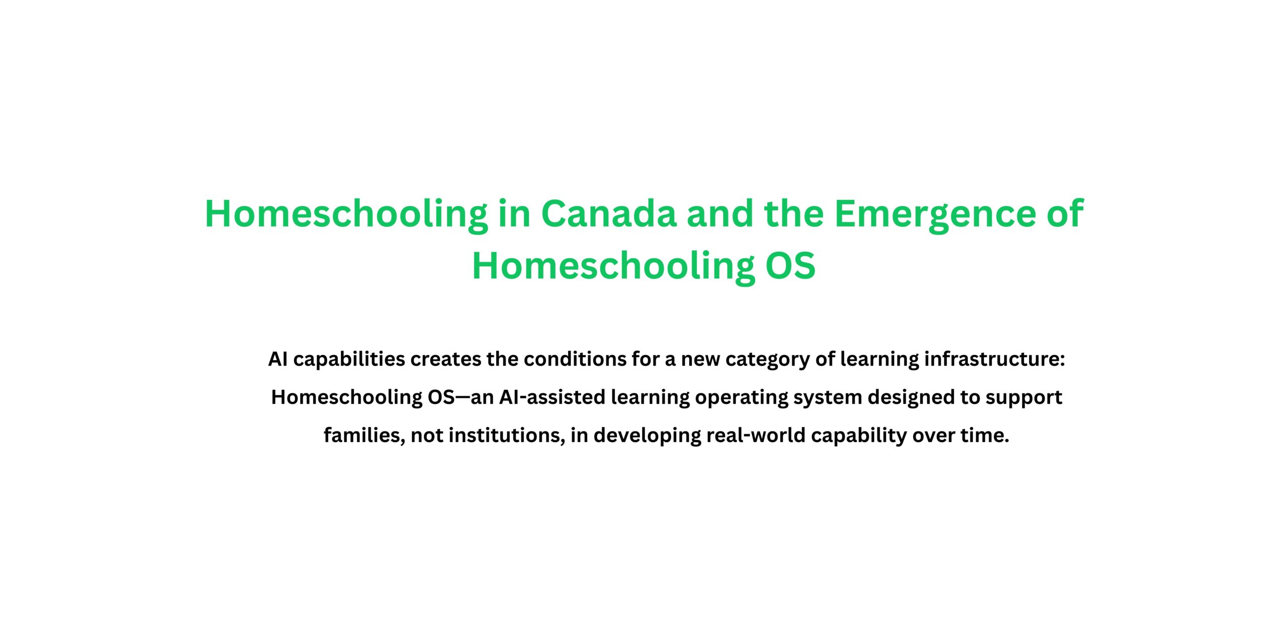 Homeschooling in Canada