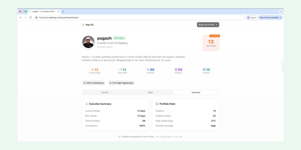 Nappers Streak with Nap OS Public Profiles