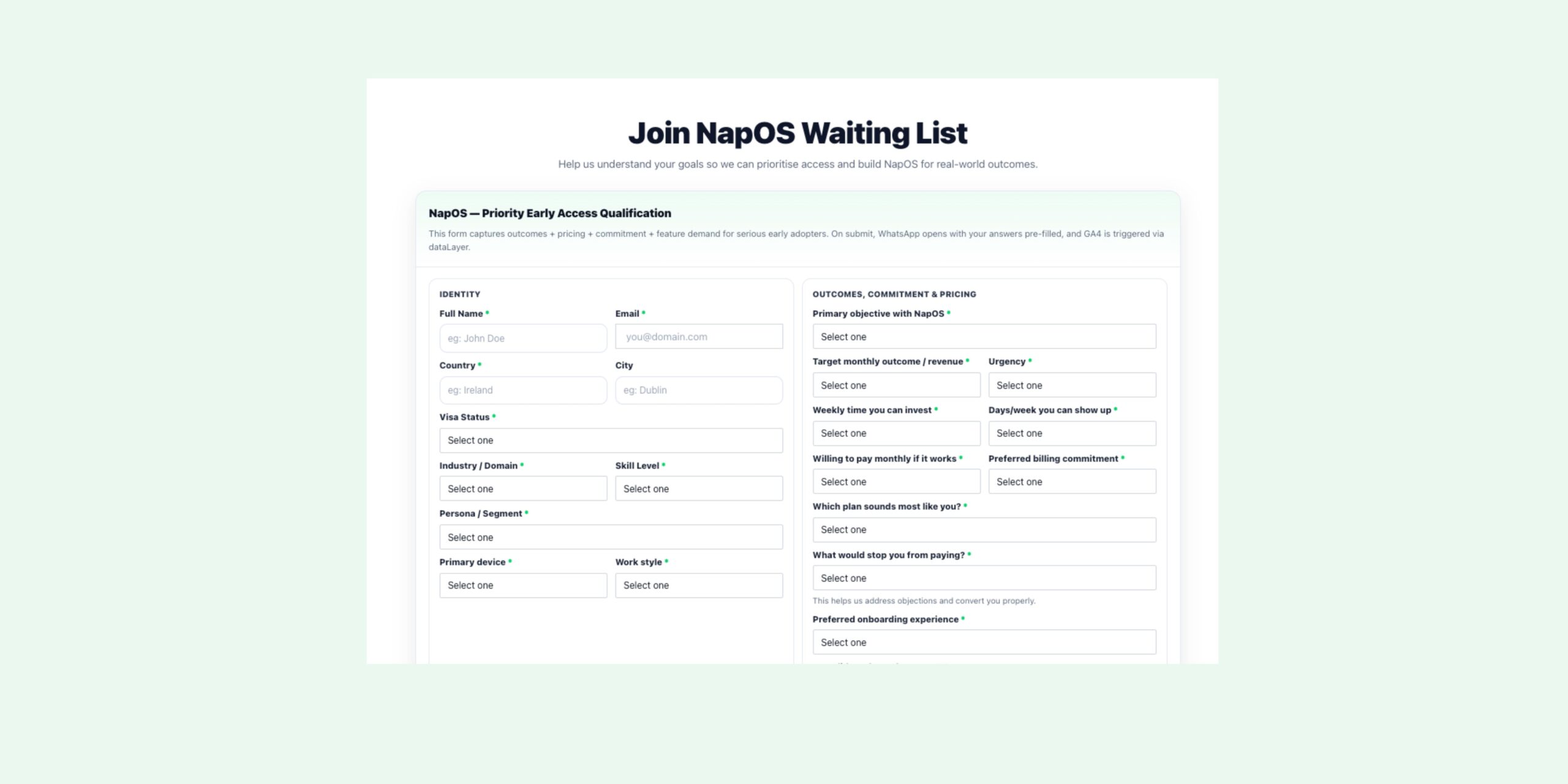 Join the NapOS Waiting List