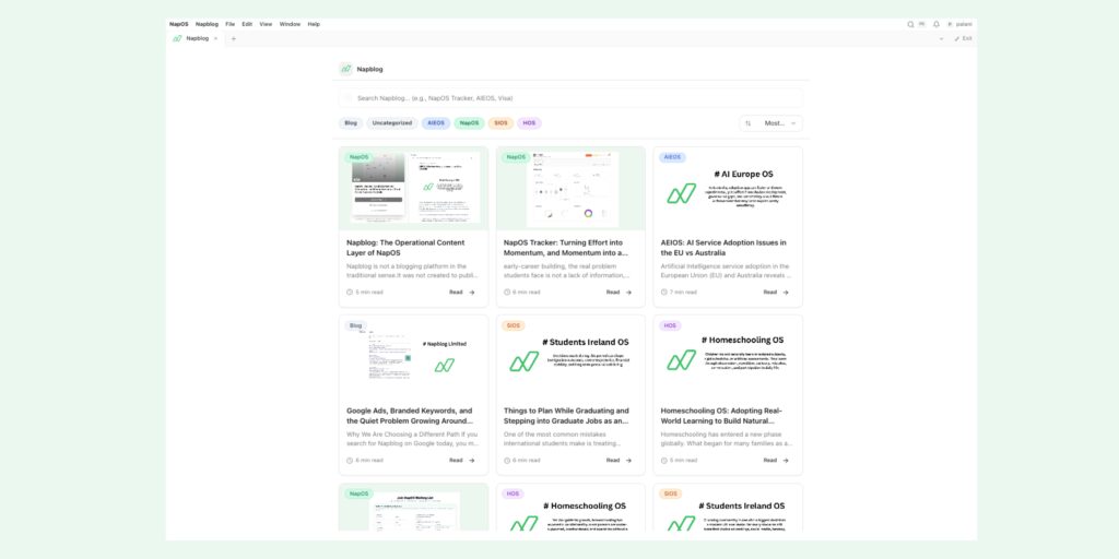 NapOS Video Demo Launch: A New Way to Learn, Build, and Prove Real-World Capability