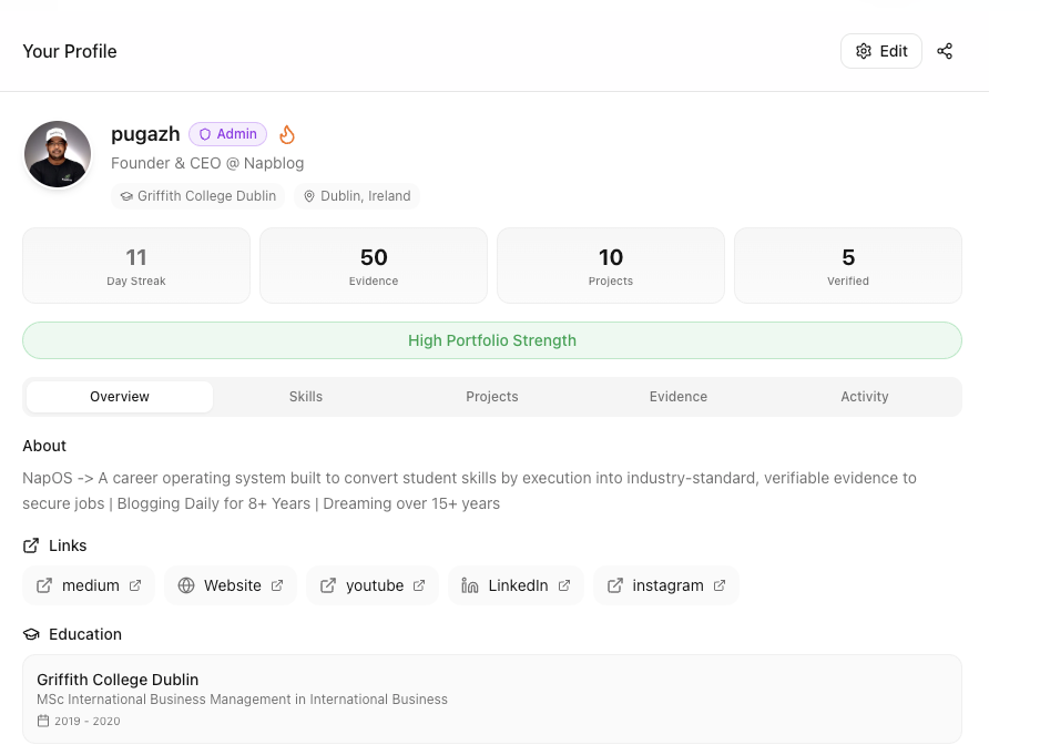 Nap OS - Nappers Streak