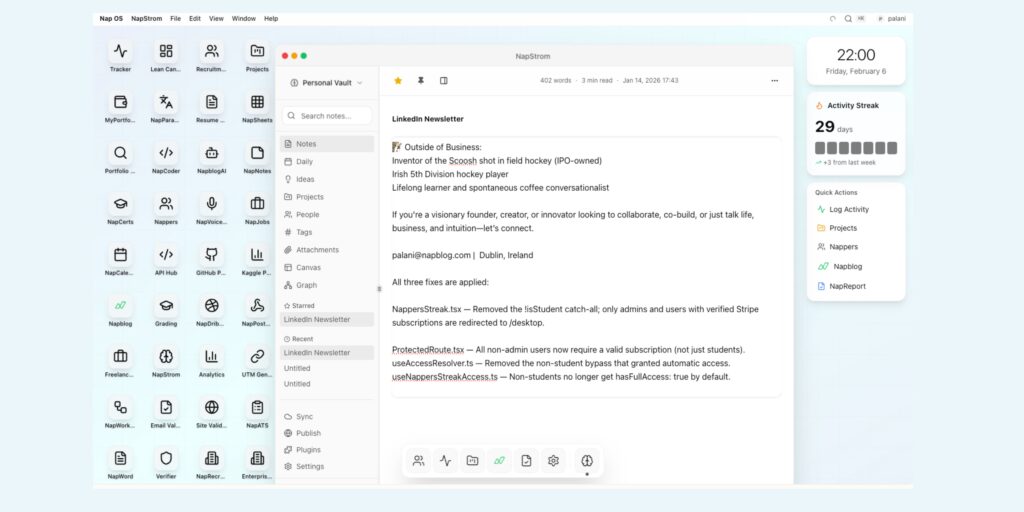 NapStrom — The Neural App of Nap OS You don’t need superpowers. You need to see how your brain already works.