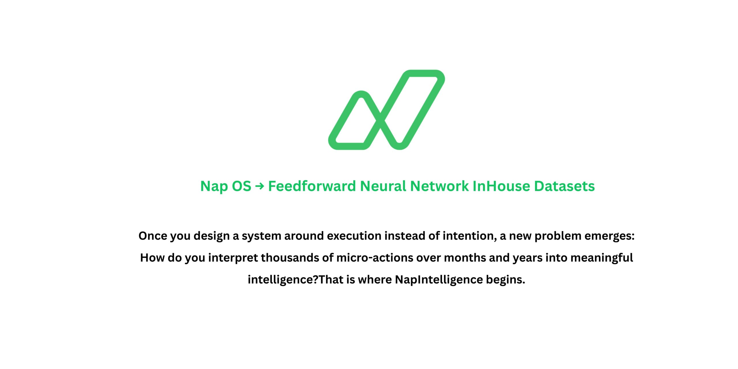 Nap OS Intelligence Backed by feedforward Neural Network for training InHouse datasets