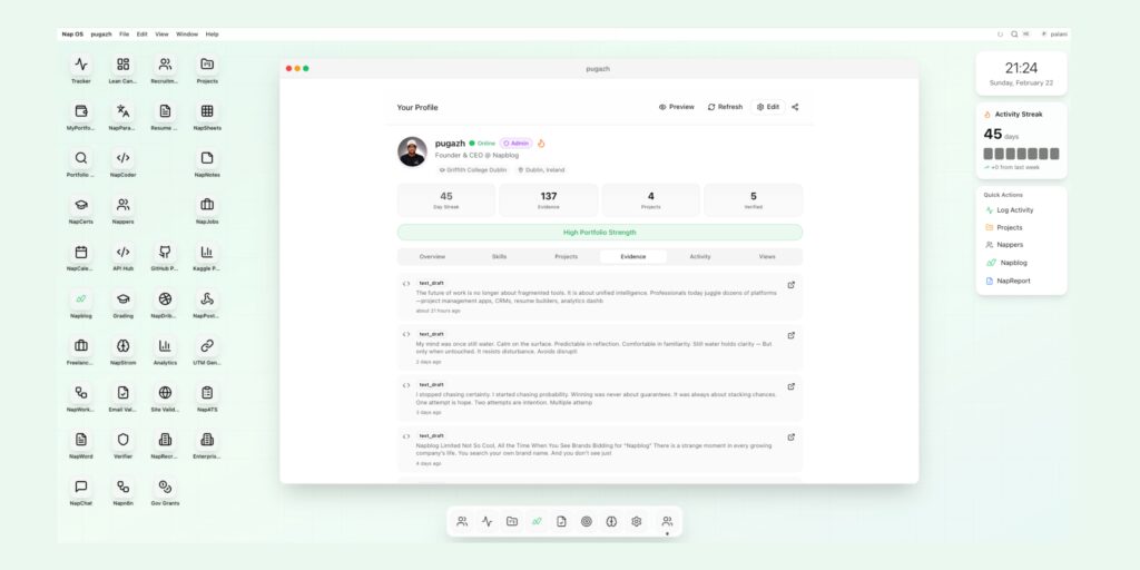 The History of Nap OS in Verifying Human Execution for Decision Makers