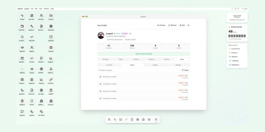 The History of Nap OS in Verifying Human