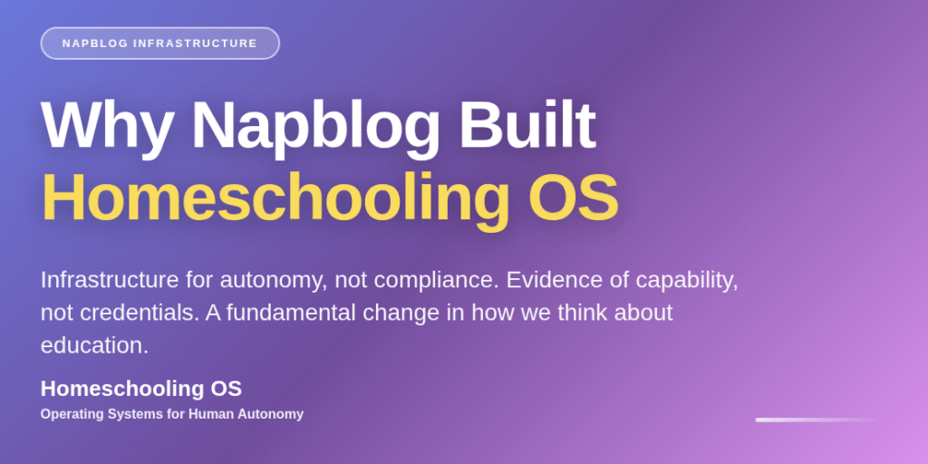 Napblog saw this as an infrastructure problem, not a product problem.