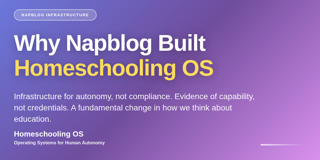 Napblog doesn't build education software.