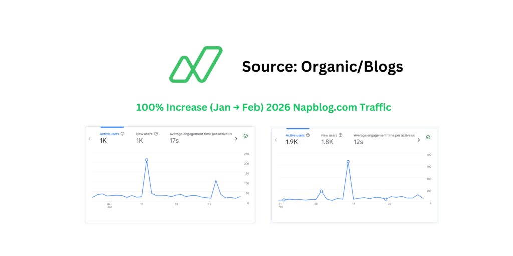 100% Increase (Jan → Feb) 2026 Napblog.com Traffic