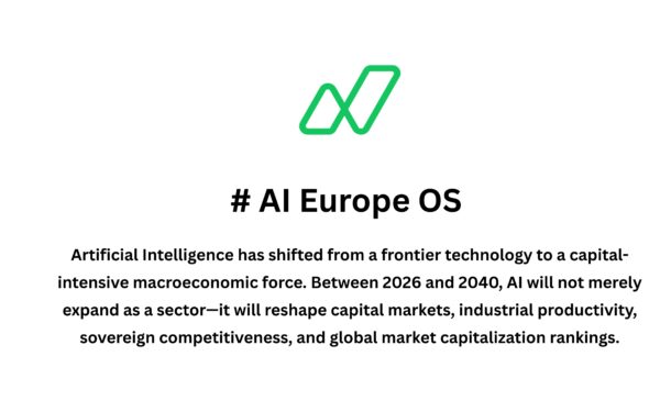 Artificial Intelligence has shifted from a frontier technology to a capital-intensive macroeconomic force. Between 2026 and 2040, AI will not merely expand as a sector—it will reshape capital markets, industrial productivity, sovereign competitiveness, and global market capitalization rankings.