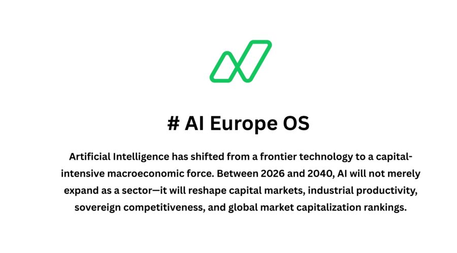 Artificial Intelligence has shifted from a frontier technology to a capital-intensive macroeconomic force. Between 2026 and 2040, AI will not merely expand as a sector—it will reshape capital markets, industrial productivity, sovereign competitiveness, and global market capitalization rankings.