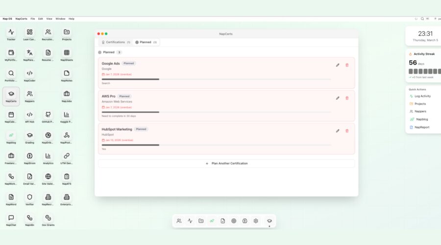How Napblog Limited’s NapCerts in Nap OS Turns Certifications into Portfolio Intelligence