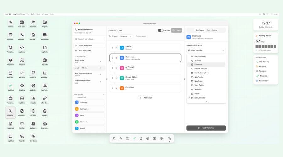 Nap OS NapWorkFlows: The Intuitive Embedded Intelligence System for Job Seekers