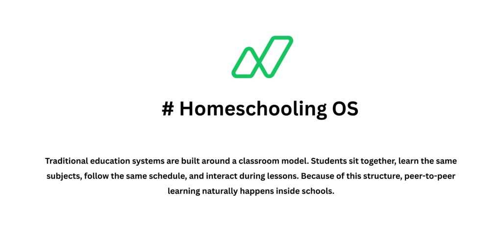 Traditional education systems are built around a classroom model. Students sit together, learn the same subjects, follow the same schedule, and interact during lessons. Because of this structure, peer-to-peer learning naturally happens inside schools.