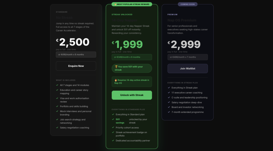 Why Nap OS Career Accelerator Is Priced the Way It Is?