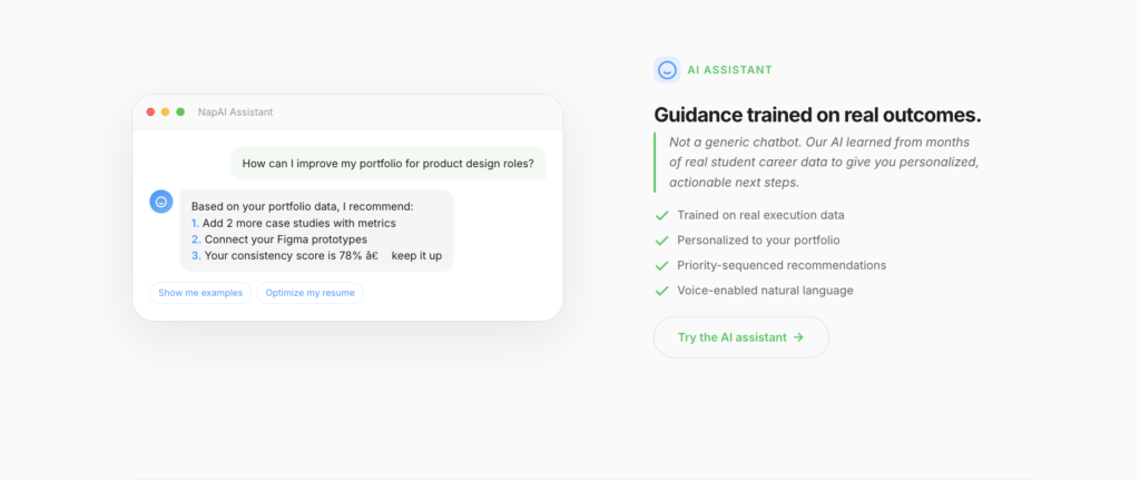 NapAssistant AI Guidance Trained on Real Outcomes, Not Generic Advice like GPT