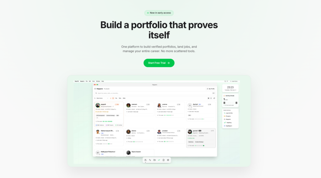 Nap OS – The Career Accelerator Build a Portfolio That Proves Itself