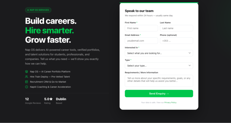 Nap OS Contact Enquiry Form: Turning Conversations into Revenue — A Go-To-Market Engine by Napblog Limited