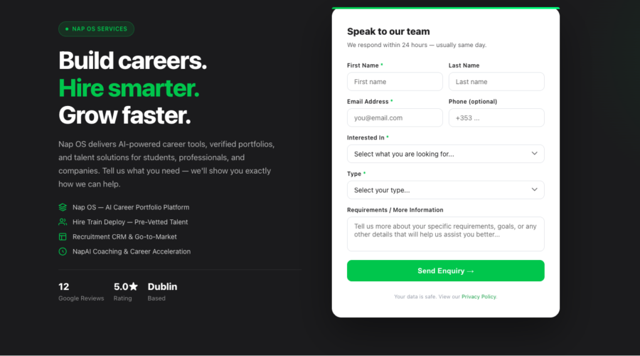 Nap OS Contact Enquiry Form: Turning Conversations into Revenue — A Go-To-Market Engine by Napblog Limited