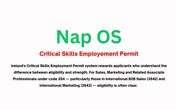 How Personalised Internship Nap OS Builds Critical Skill Employment Permit Application Strength for Sales, Marketing & Related Associate Professionals