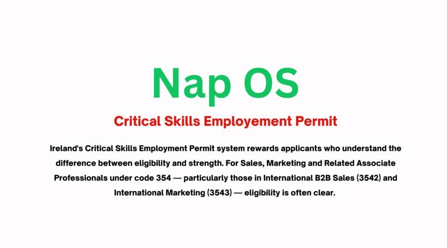 How Personalised Internship Nap OS Builds Critical Skill Employment Permit Application Strength for Sales, Marketing & Related Associate Professionals