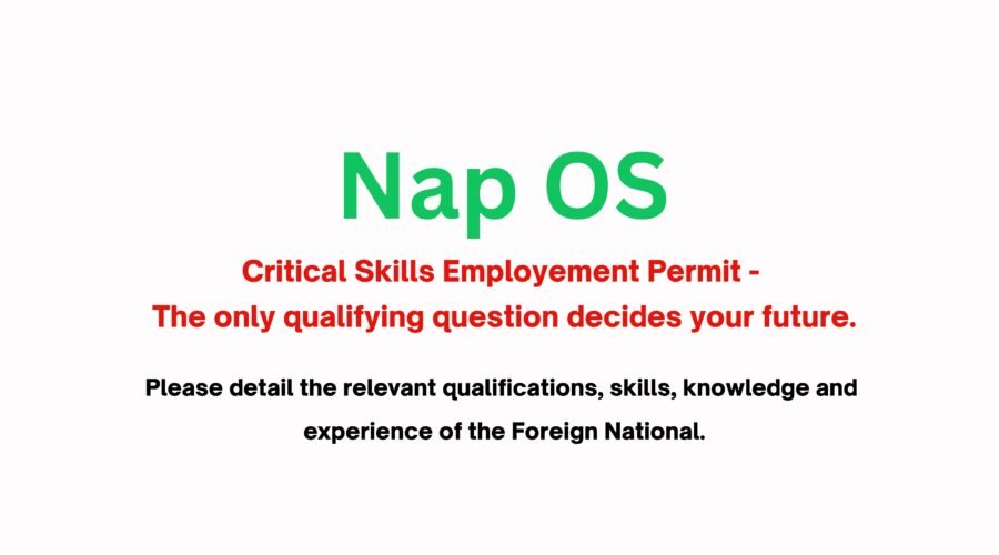 How Nap OS solves this CSEP Visa Qualifying Question: Please detail the relevant qualifications, skills, knowledge and experience of the Foreign National.