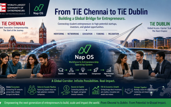 TIE Dublin could help Irish entrepreneurial ecosystem of mentors, networks, education, funding and incubation. Nap OS