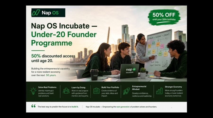 Nap OS Incubate — Under-20 Founder Programme, 50% Discounted Access Until Age 20