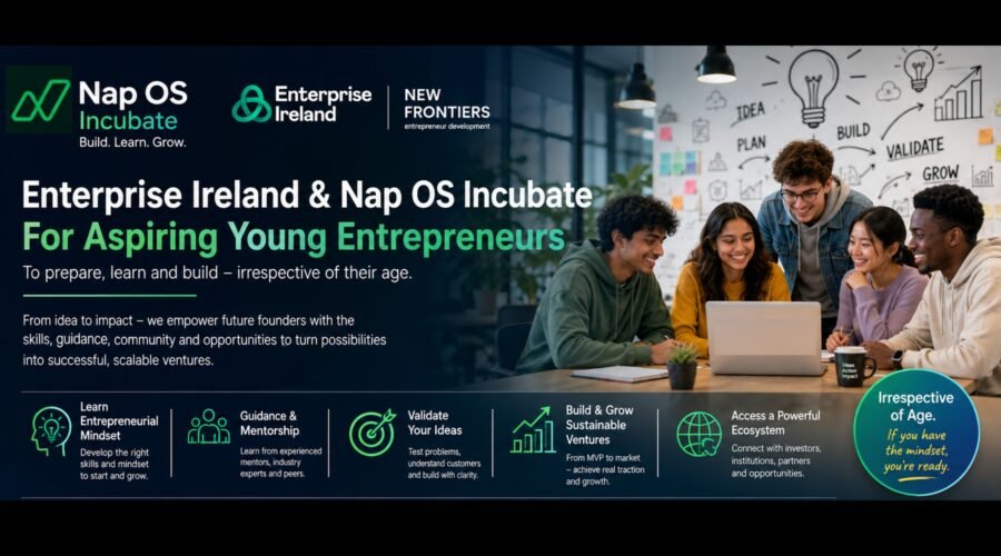 Nap OS Incubate Views, from (500/5Million Irish Population ) individuals participated in Phase 1 of Enterprise Ireland's New Frontiers programme 2025.