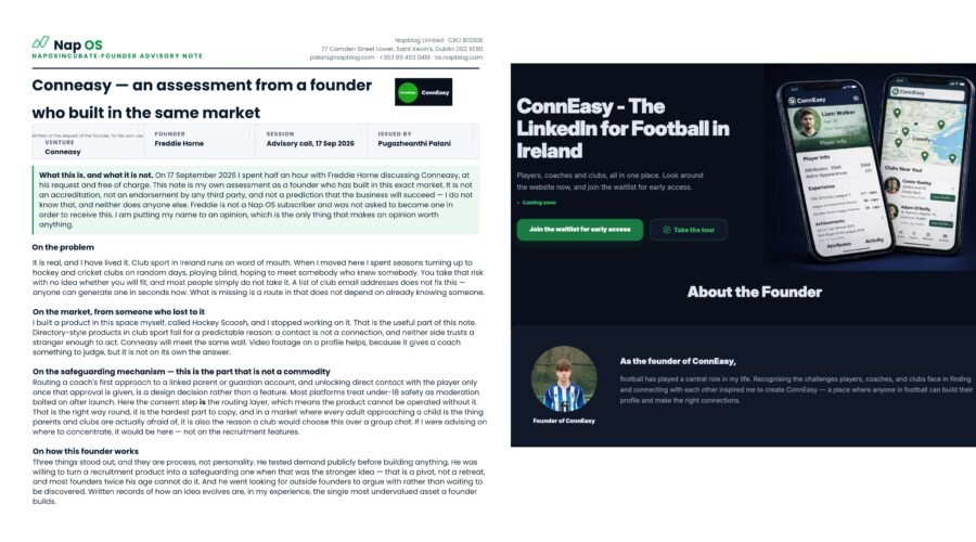 A seventeen-year-old is building - ConnEasy, The LinkedIn for Football in Ireland - Freddie Horne, Aspiring D1 Athlete & Entrepreneur