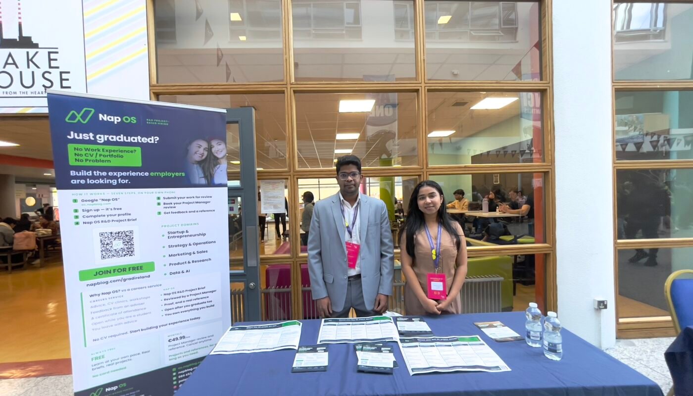 Nap OS at National College of Ireland,100 interested students and over 30 early adopters show the value of project-based work experience training.
