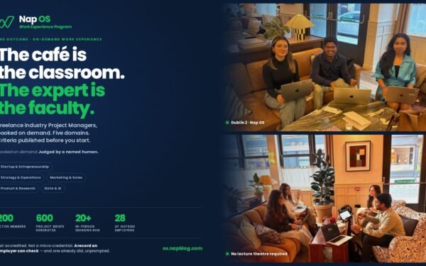 The Nap OS work experience program is an innovation toward a hybrid education ecosystem, featuring micro-cred, live learning from project managers.