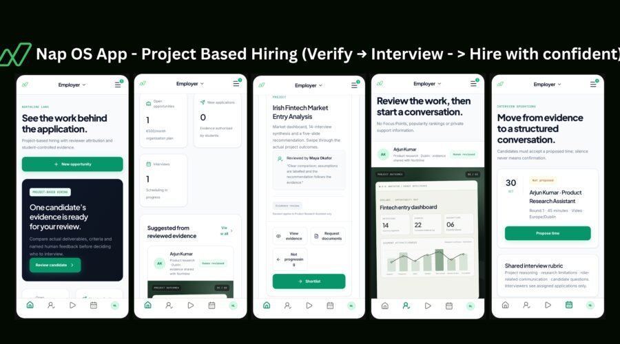 Nap OS App: Project-Based Hiring for international employers, verify candidate to interview for hiring with confidence.