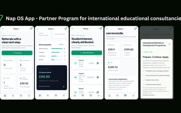 Nap OS App: An Invitation to International Education Consultancies. The 1 year project-based learning, professional guidance and career preparation.